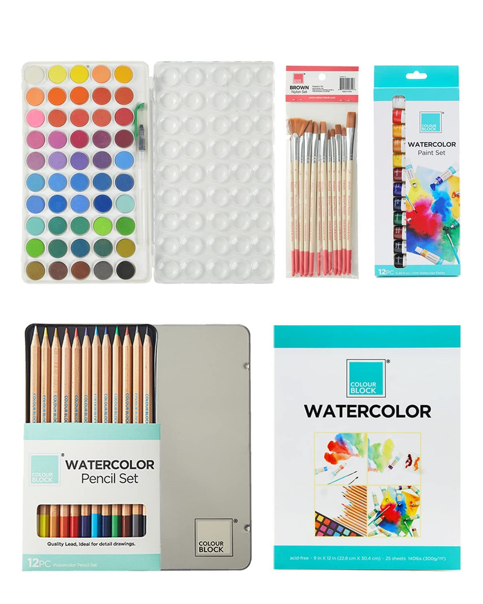 COLOUR BLOCK 91pc Travel Friendly Drawing Pencil Set, Sketching