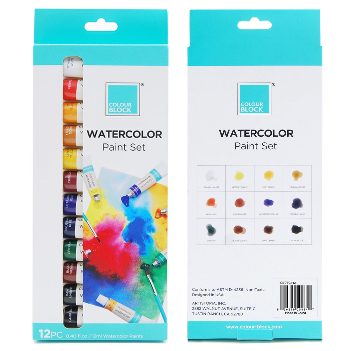 Colour Block Watercolor Paint Set - 32pc