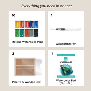 
                  
                    Watercolor Paint Set (Metallic) - 14pc
                  
                