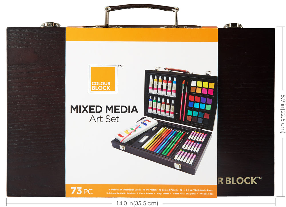 73pc Mixed Media Wood Art Set - Colour Block : Target