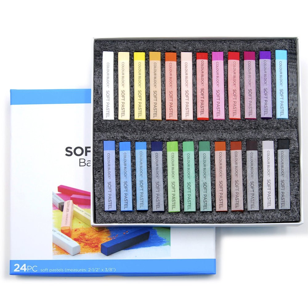 COLOUR BLOCK colour block 80pc soft pastels for artists, color